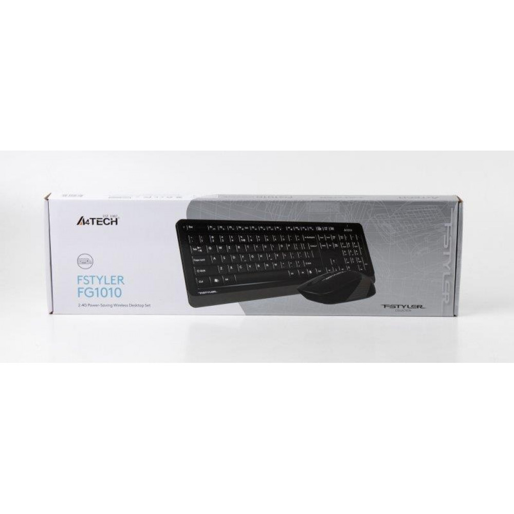 Комплект (клавіатура, миша) бездротовий A4Tech FG1010 Black/Grey