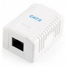 Розетка Cablexpert (NCAC-1U6-01) RJ-45, Cat6, зовнішня, біла Розетка Cablexpert (NCAC-1U6-01) RJ-45, Cat6, зовнішня, біла
