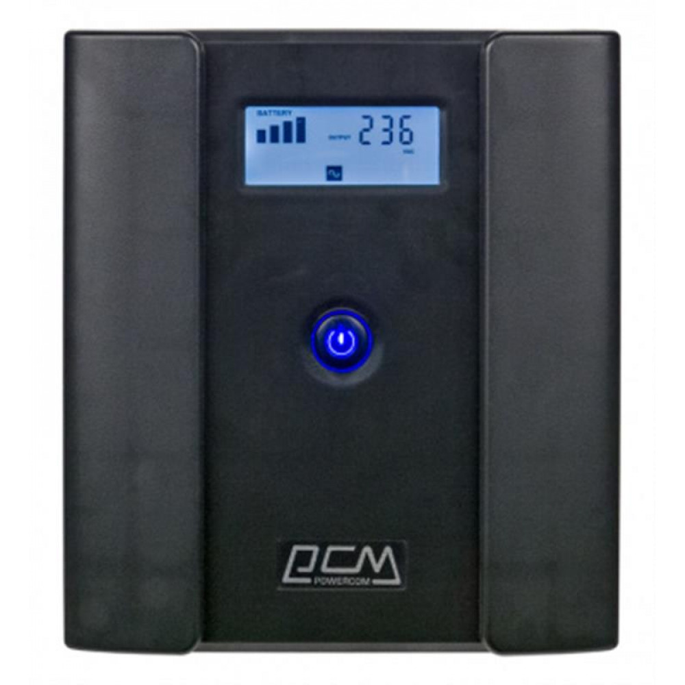 Джерело безперебійного живлення Powercom RPT-2000AP, Lin.int., AVR, 4 x евро, USB, LCD, пластик (00210226)