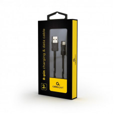 Кабель Cablexpert USB - Lightning (M/M), преміум, 2 м, чорний (CC-USB2P-AMLM-2M)