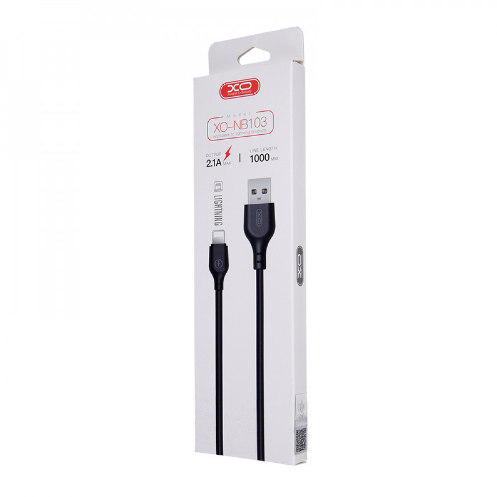 Кабель XO NB103 USB-Lightning (M/M), 2.1A 1м Black (6920680862702)