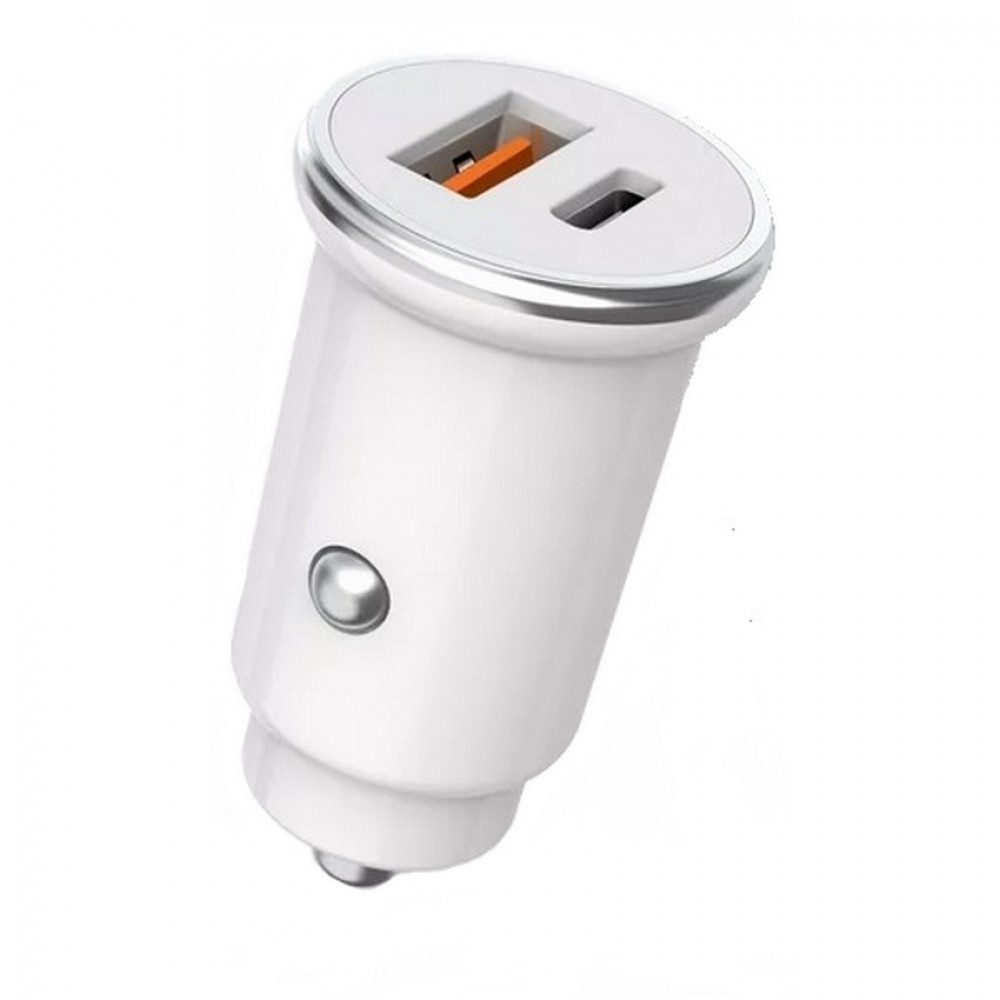 Автомобільний зарядний пристрій XO CC25 (2USB, 5A) White (6920680866793)