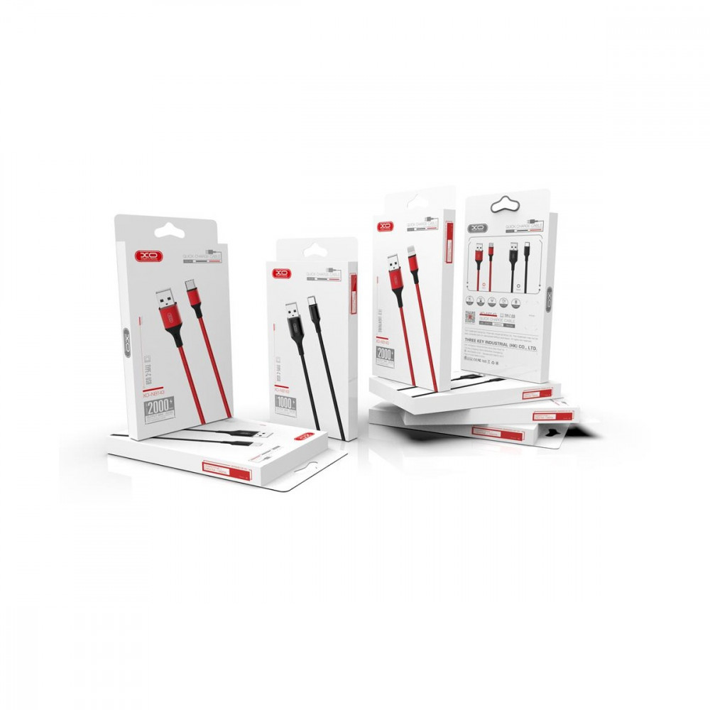 Кабель XO NB143 USB - USB Type-C, (M/M), 2.4A 2 м Black (6920680870844)