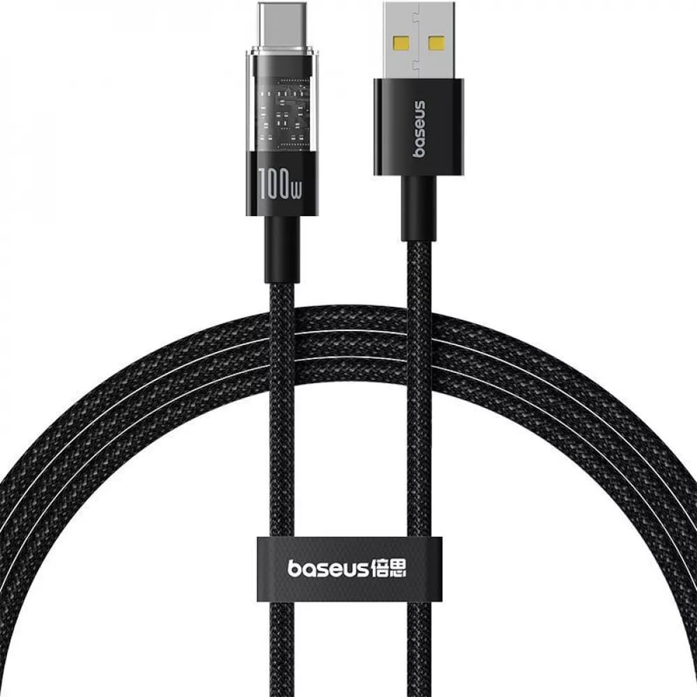 Кабель Baseus Gem USB - USB Type-C (M/M), 100W, 1 м Black (6932172658748)