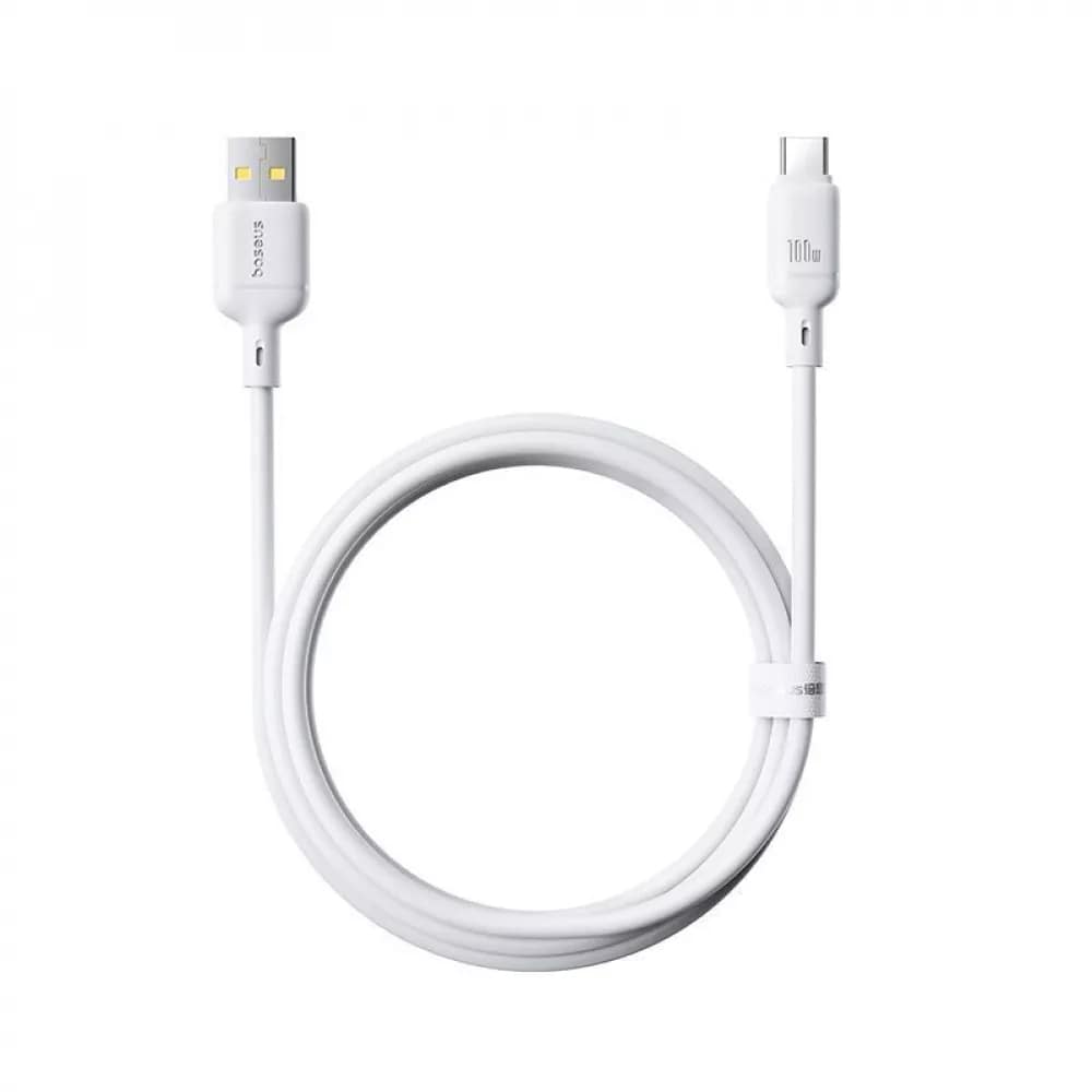 Кабель Baseus Silky USB - USB Type-C (M/M), 100W, 1 м White (6932172668884)