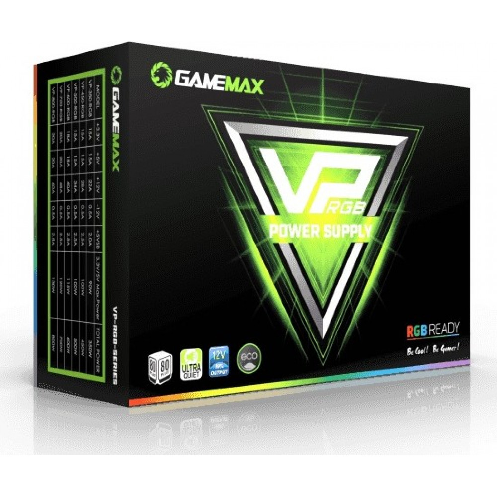 Блок живлення GameMax VP-500-RGB, 500W
