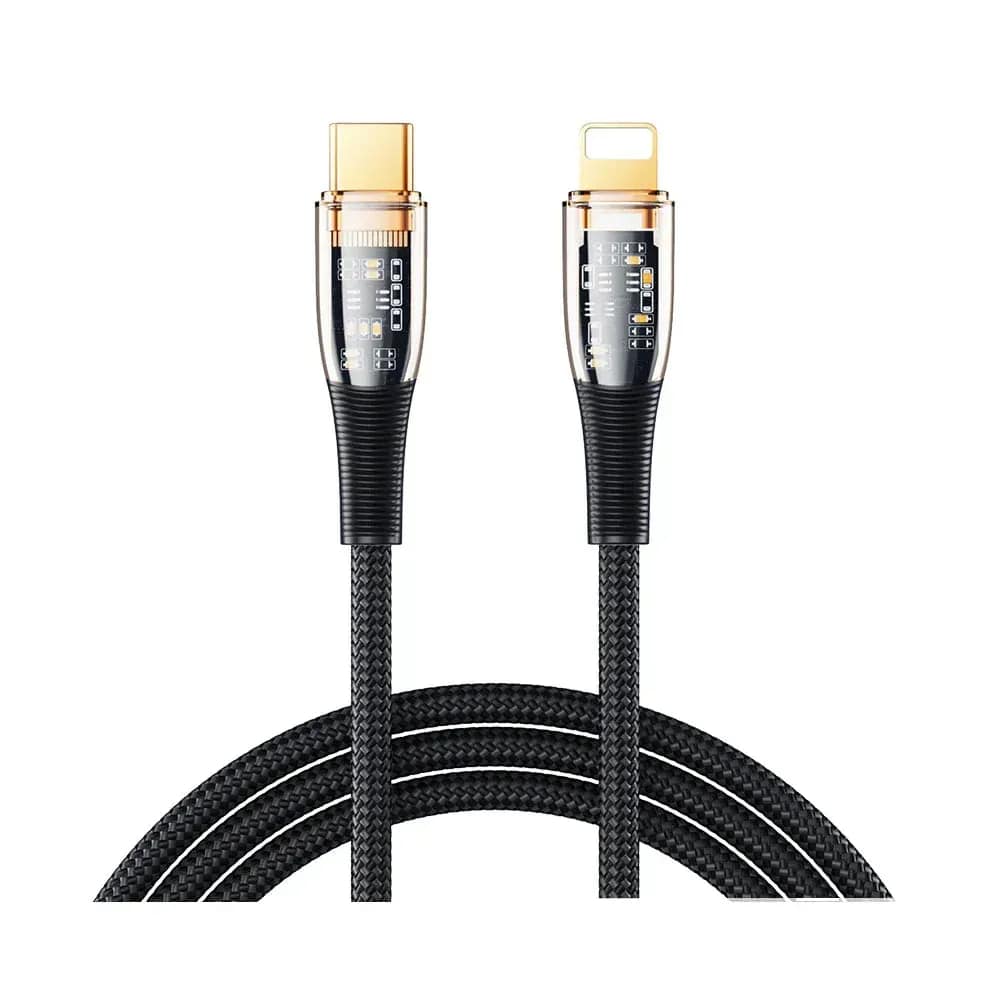 Кабель Remax RC-C061 Explore USB Type-C - Lightning (M/M), 20W, 1.2 м, Black (6954851206712)