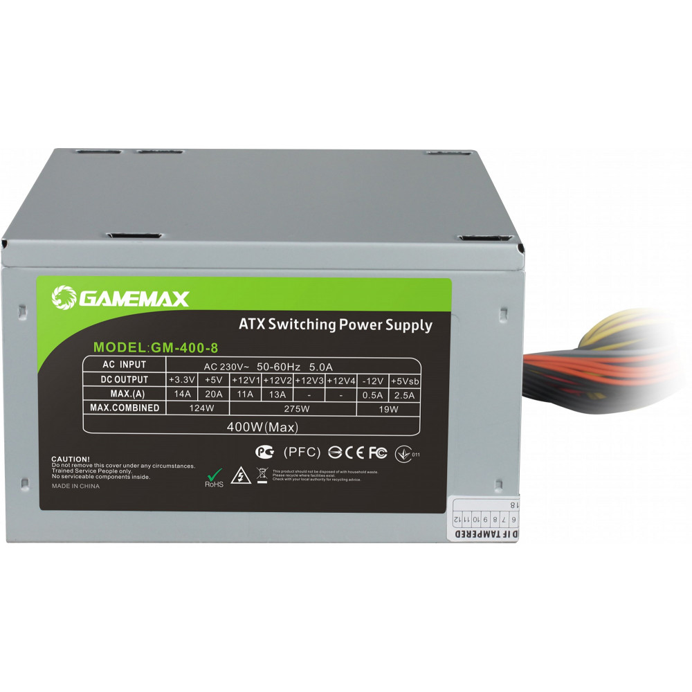 Блок живлення GameMax GM-400-8CM, 400W
