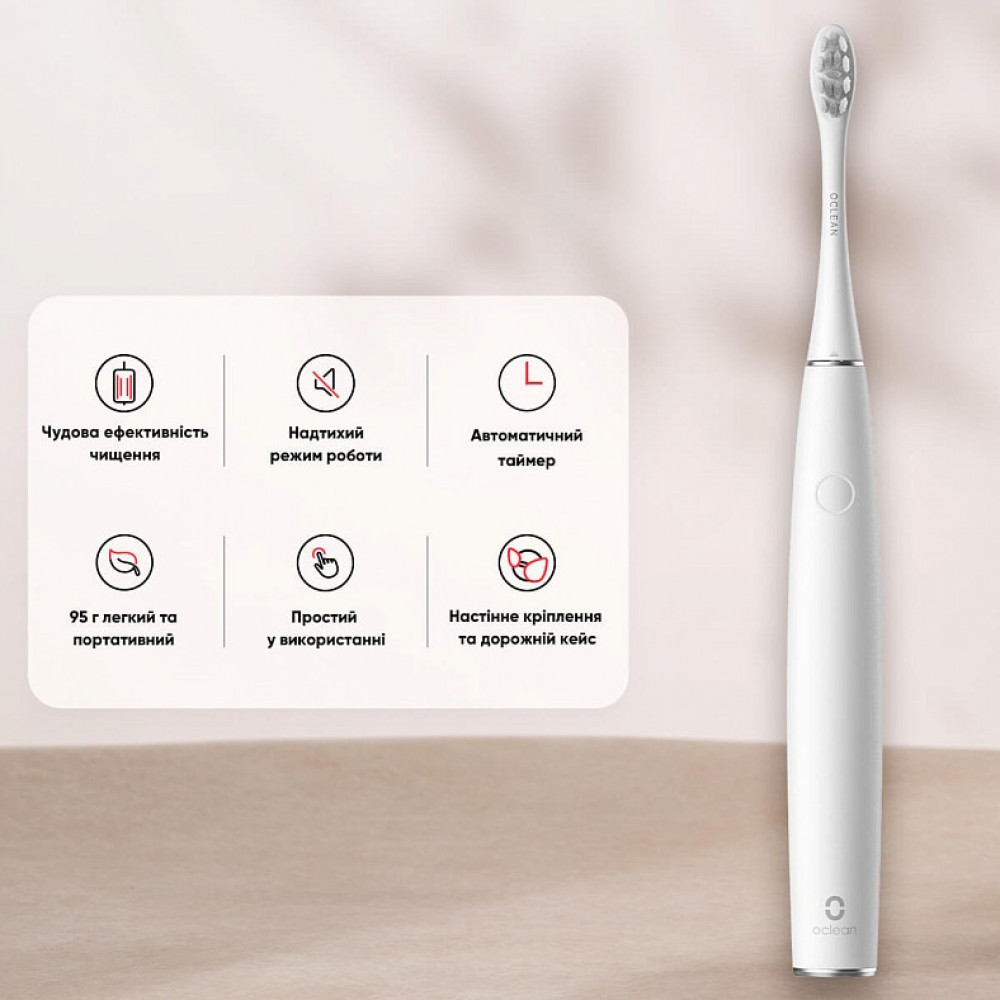 Розумна зубна електрощітка Oclean Air 2T Electric Toothbrush White (6970810552324)