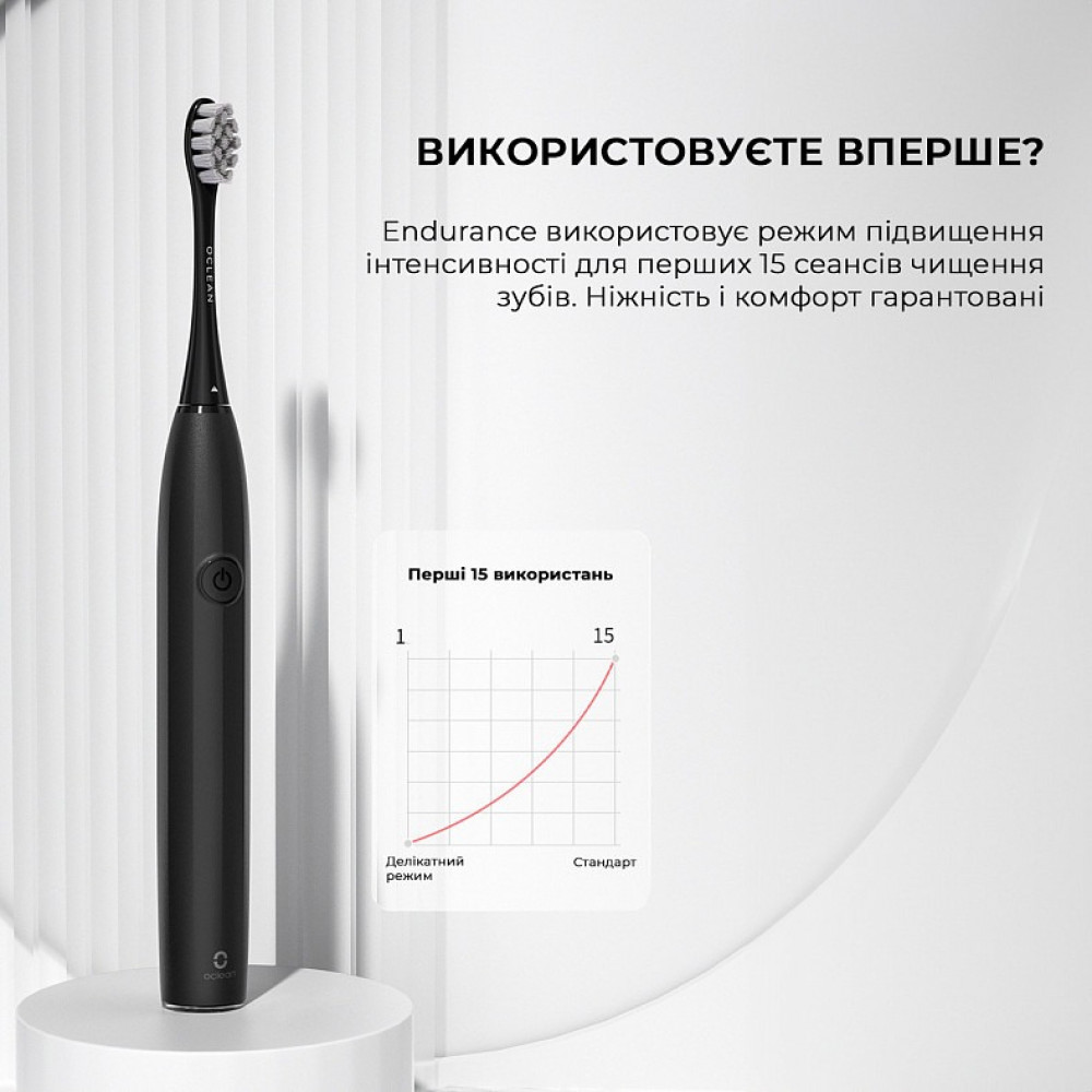 Розумна зубна електрощітка Oclean Endurance Eco Electric Toothbrush Black (6970810553321)