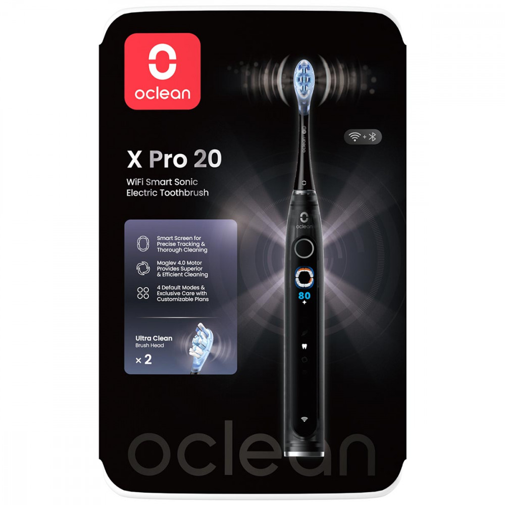 Розумна зубна електрощітка Oclean X Pro 20 Electric Toothbrush Black (6970810556940)