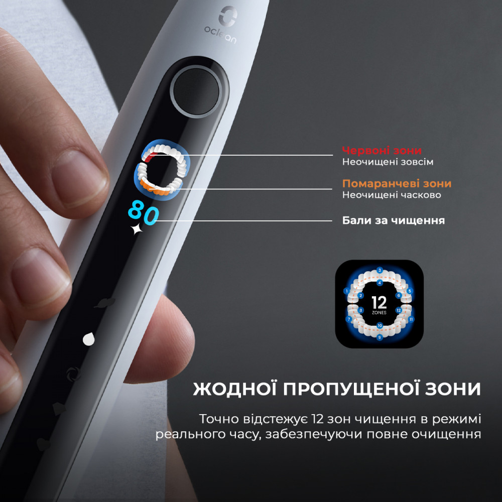 Розумна зубна електрощітка Oclean X Pro 20 Electric Toothbrush White (6970810556957)