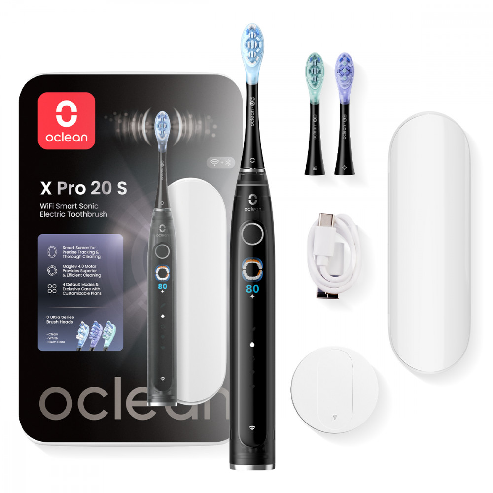 Розумна зубна електрощітка Oclean X Pro 20 Set Electric Toothbrush Black (6970810556964)