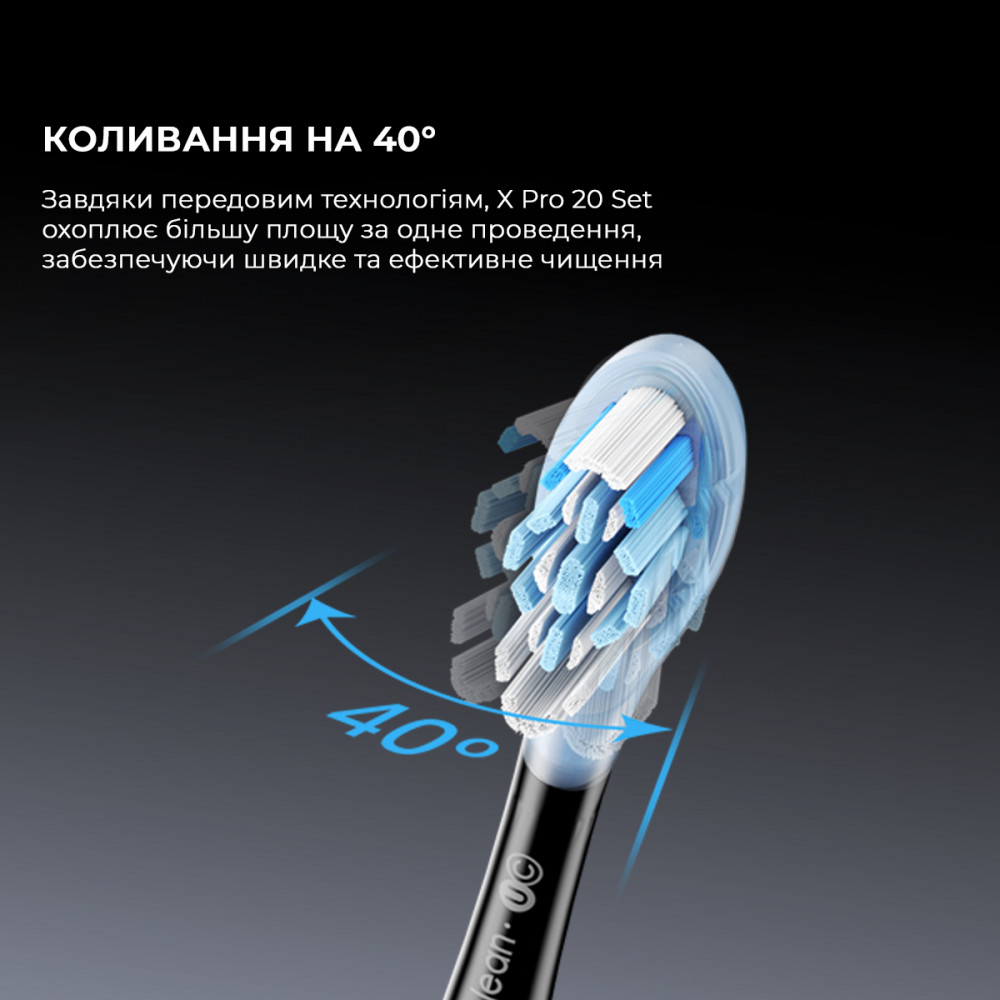 Розумна зубна електрощітка Oclean X Pro 20 Set Electric Toothbrush Black (6970810556964)