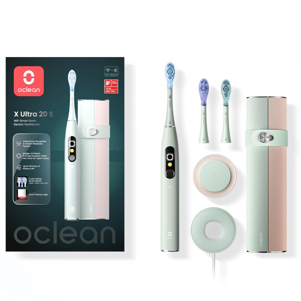 Розумна зубна електрощітка Oclean X Ultra 20 Set Electric Toothbrush Green (6970810557091)