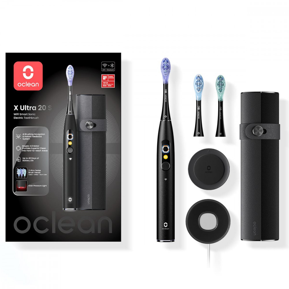 Розумна зубна електрощітка Oclean X Ultra 20 Set Electric Toothbrush Black (6970810557107)
