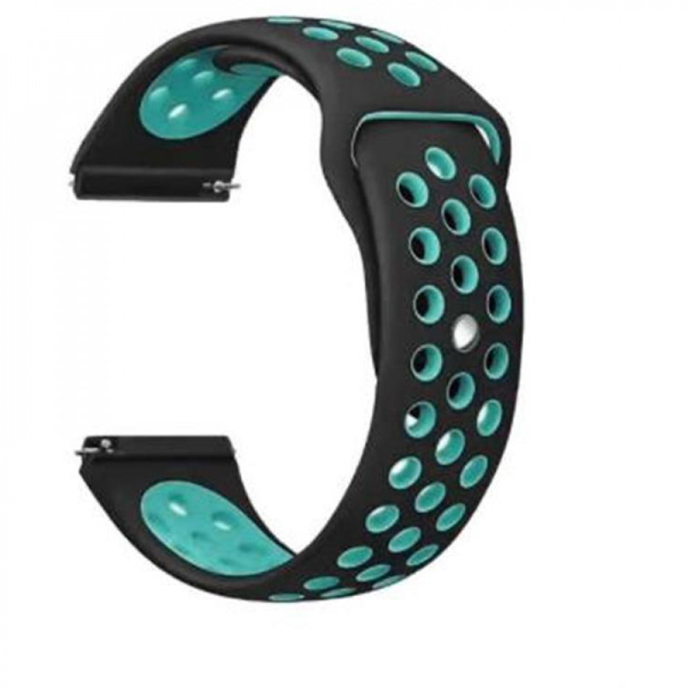 Ремінець BeCover Nike Style для Xiaomi Amazfit Bip/Bip Lite/Bip S Lite/GTR 42mm/GTS/TicWatch S2/TicWatch E Black-Blue (705701)