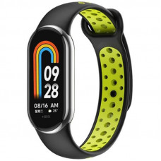 Ремінець BeCover Vents Style для Xiaomi Mi Smart Band 8 Black-Green (709416)