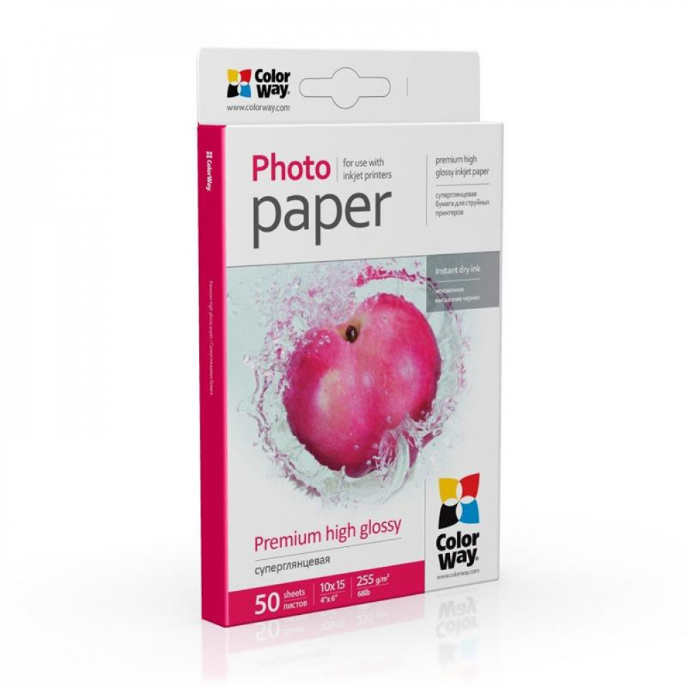 Фотопапiр CW суперглянсовий 255г/м2 10х15см 50арк. (PSG2550504R)