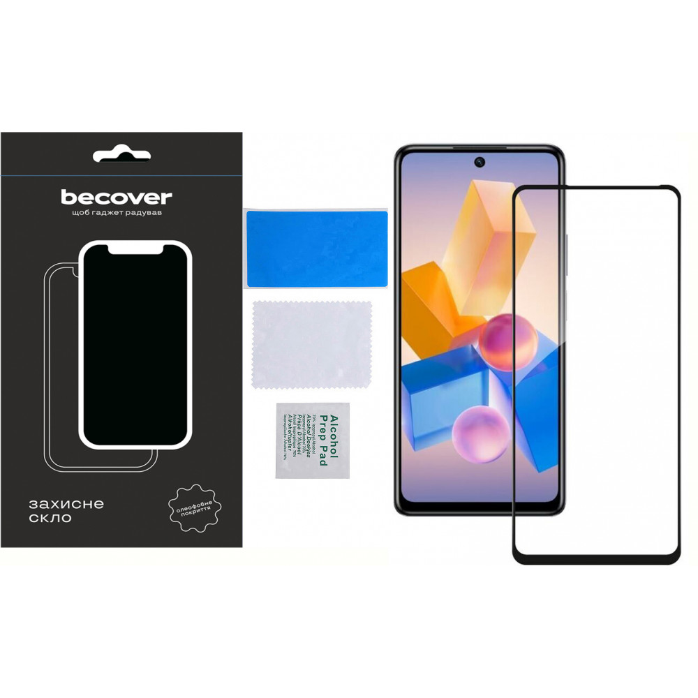 Захисне скло BeCover для Infinix Hot 40 Pro (X6837) Black (711149)