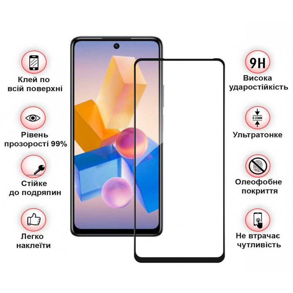 Захисне скло BeCover для Infinix Hot 40 Pro (X6837) Black (711149)