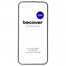 Захисне скло BeCover для Apple iPhone 15 Pro Max 10D Black (711332)