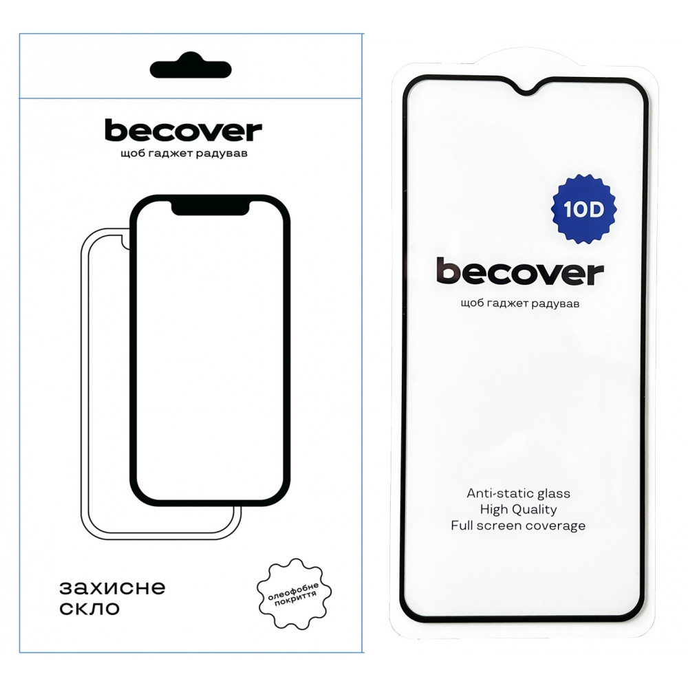 Захисне скло BeCover для Xiaomi Redmi 9A/Redmi 9C/Redmi 10A/Poco C31 10D Black (711368)