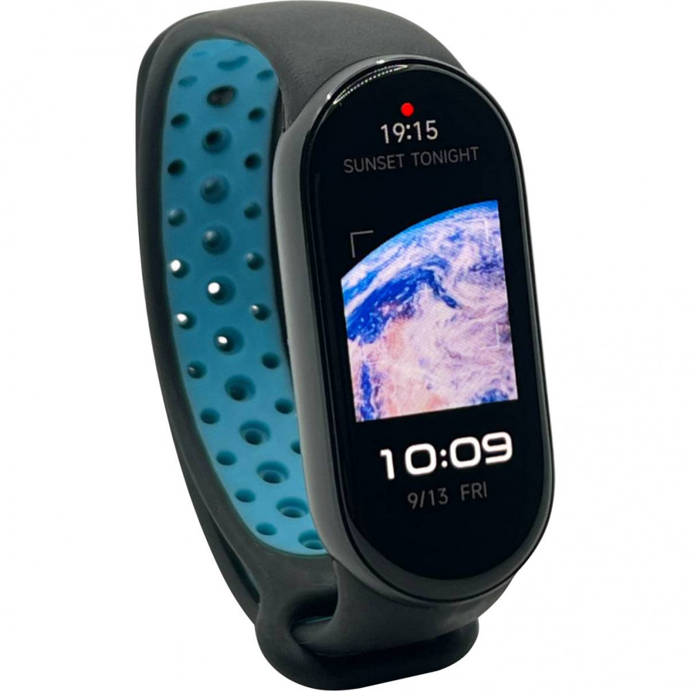 Ремінець BeCover Vents Style для Xiaomi Mi Smart Band 9 Black Blue (711982)