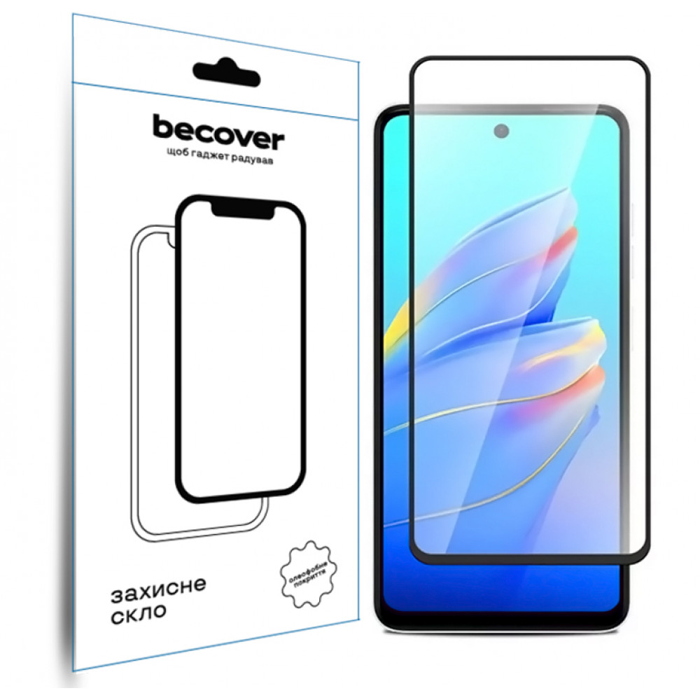 Захисне скло BeCover для Tecno Spark Go 1 (KL4) Black (712318)
