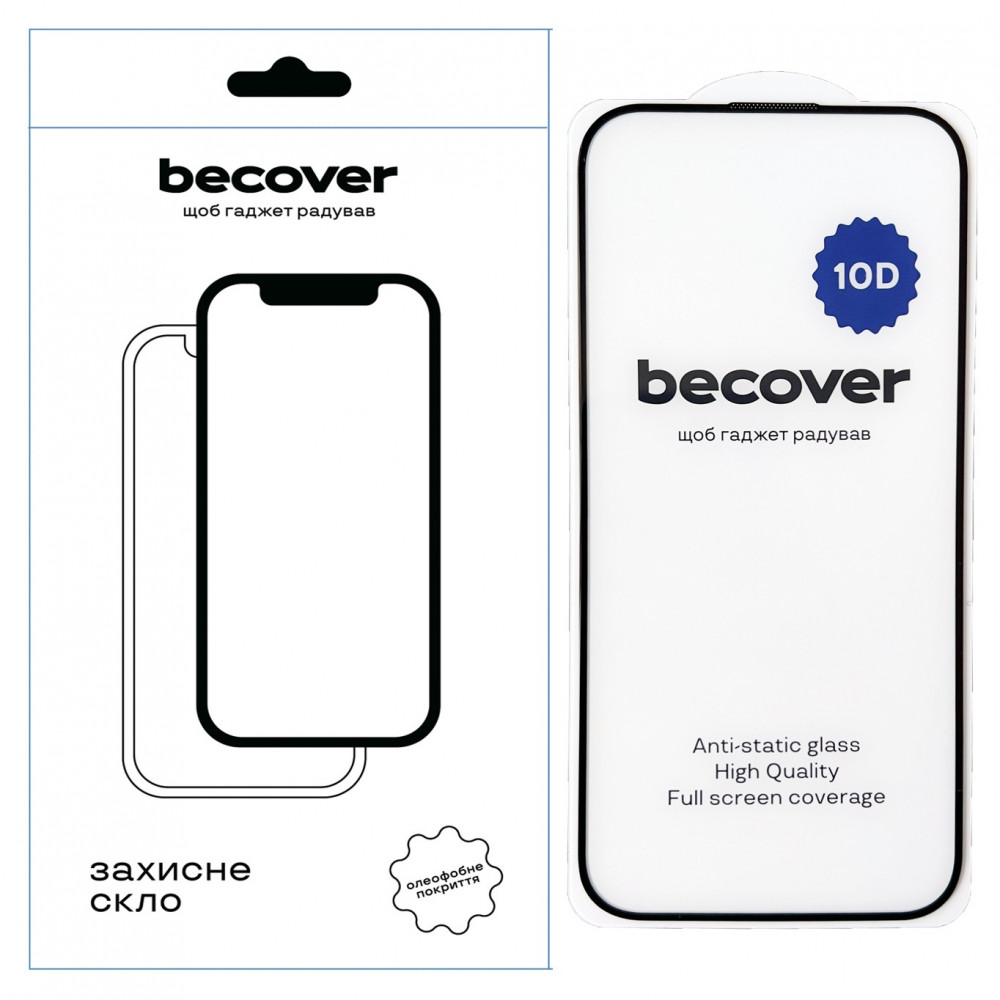Захисне скло BeCover для Apple iPhone 16 10D Black (712321)