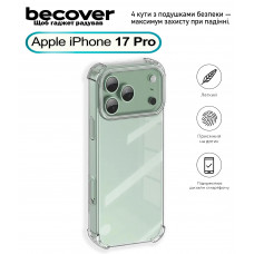 Чохол-накладка BeCover Anti-Shock для Apple iPhone 17 Pro Clear (713797) Чохол-накладка BeCover Anti-Shock для Apple iPhone 17 Pro Clear (713797)