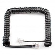 Кабель телефонний Atcom (17373) спіральний, 4P4C, 2м, чорний Кабель телефонний Atcom (17373) спіральний, 4P4C, 2м, чорний