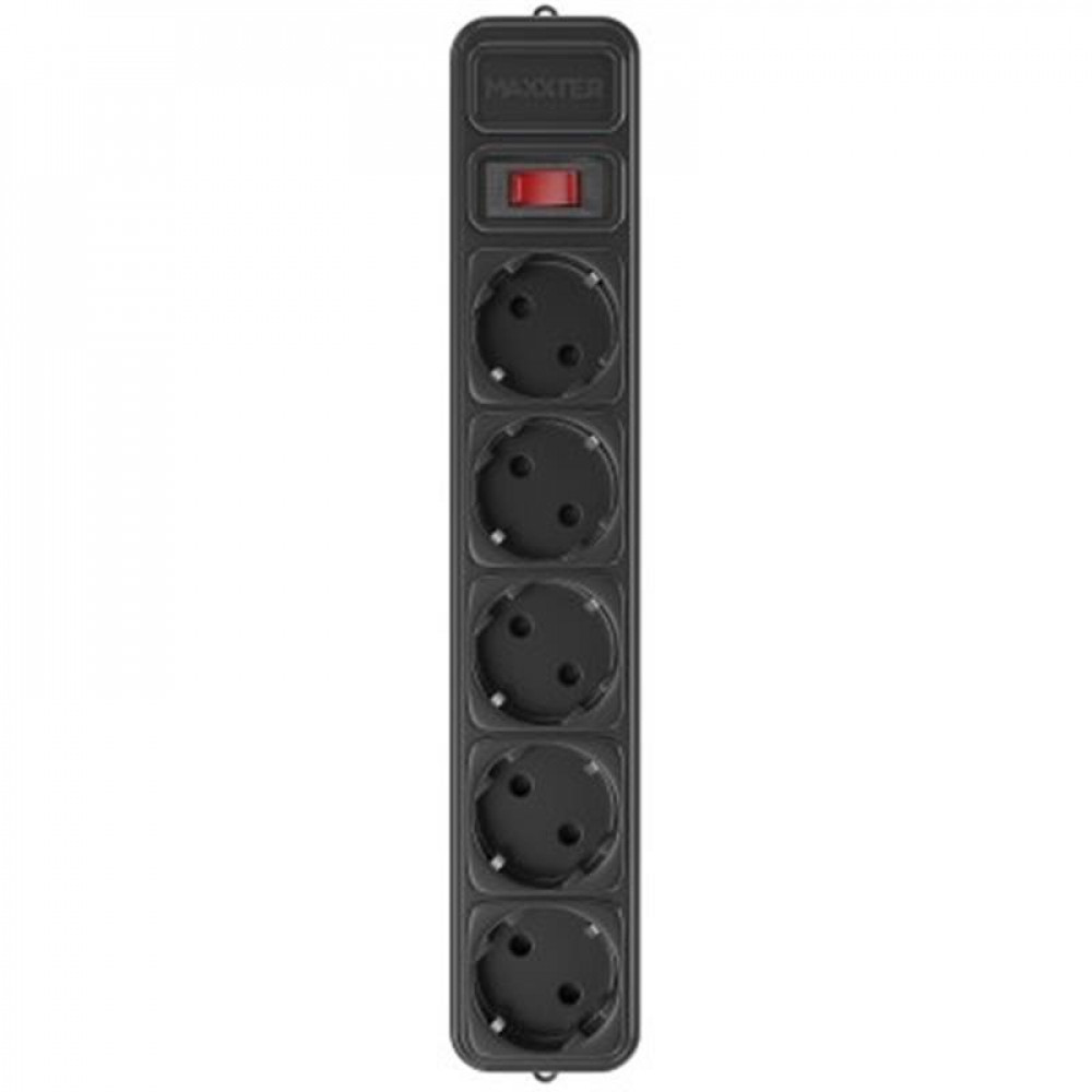 Фільтр живлення  Maxxter 5 розеток 3м (SPM5-G-10B) чорний
