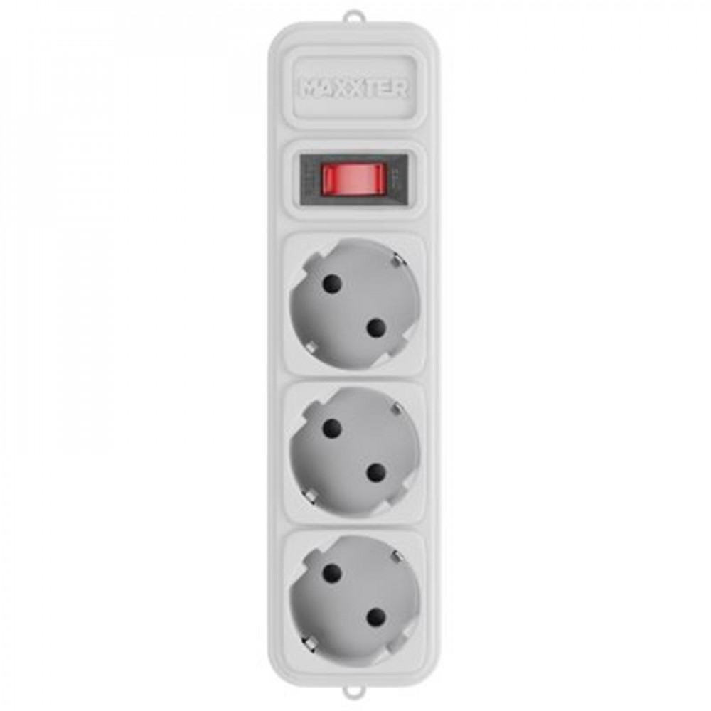 Фільтр живлення Maxxter (SPM3-G-15G) 3 розетки, 4.5м, білий