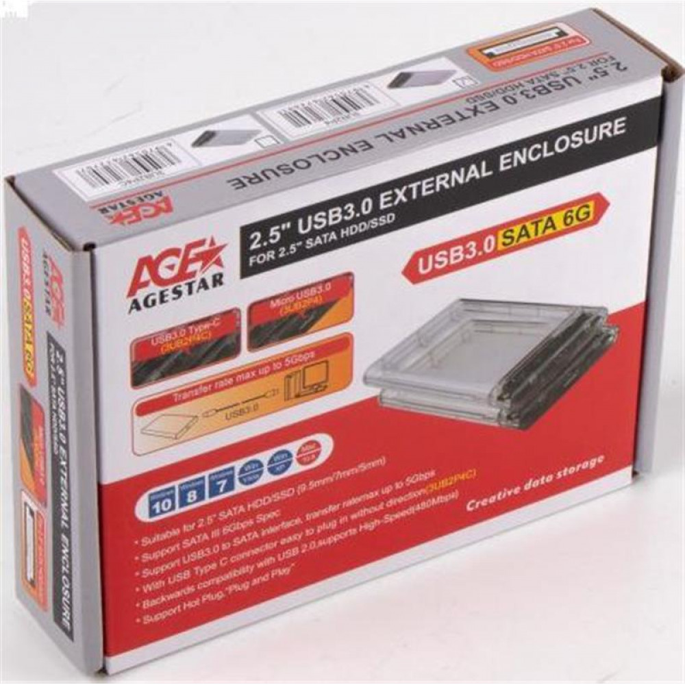 Зовнішній карман USB3.0 для HDD/SSD SATA 2.5