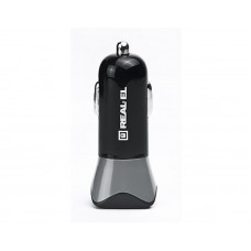 Автомобільний зарядний пристрій REAL-EL CA-30 QC3.0 (1USBx3A) Black/Grey