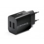 Мережевий зарядний пристрій REAL-EL CH-210 (2USB, 2.1A) Black