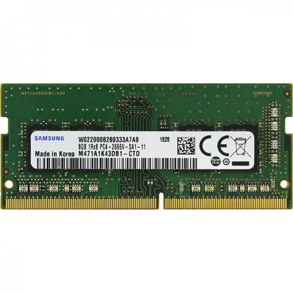 Модуль пам`ятi SO-DIMM DDR4 8GB/2666 Samsung (M471A1K43CB1-CTD)