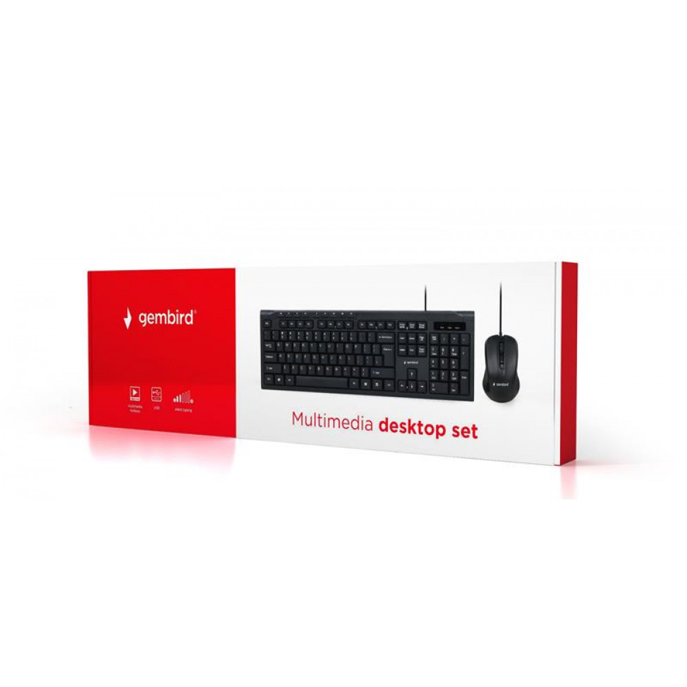 Комплект (клавіатура + миша) Gembird KBS-UM-03-UA Black
