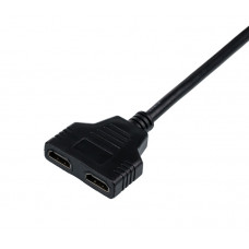 Кабель-розгалужувач Atcom HDMI - 2хHDMI (M/F), 0.1 м, Black (10901)