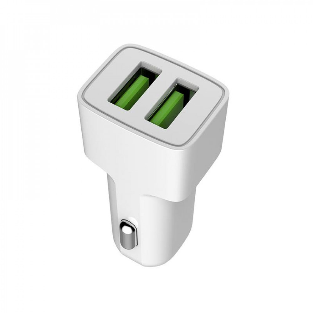 Автомобільний зарядний пристрій ColorWay (2USBх2.4A) AutoID White (CW-CHA009-WT)