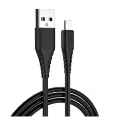 Кабель ColorWay USB - microUSB (M/M) (PVC), 2.4А, 1 м, Black (CW-CBUM025-BK)