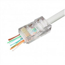 Конектор RJ 45 Cablexpert (LC-PTU-01/100) з наскрізними отворами (100 шт/уп) Конектор RJ 45 Cablexpert (LC-PTU-01/100) з наскрізними отворами (100 шт/уп)