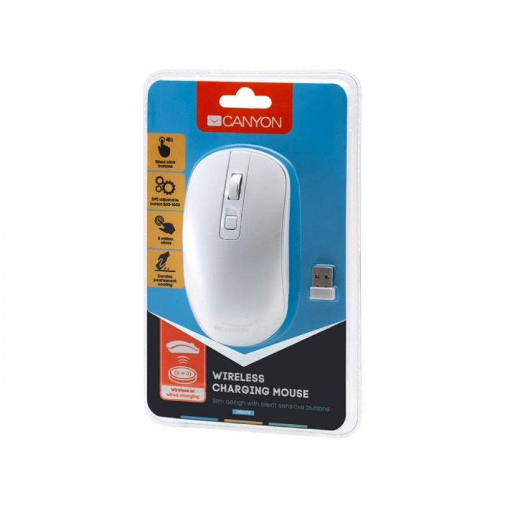 Миша бездротова Canyon CNS-CMSW18PW White
