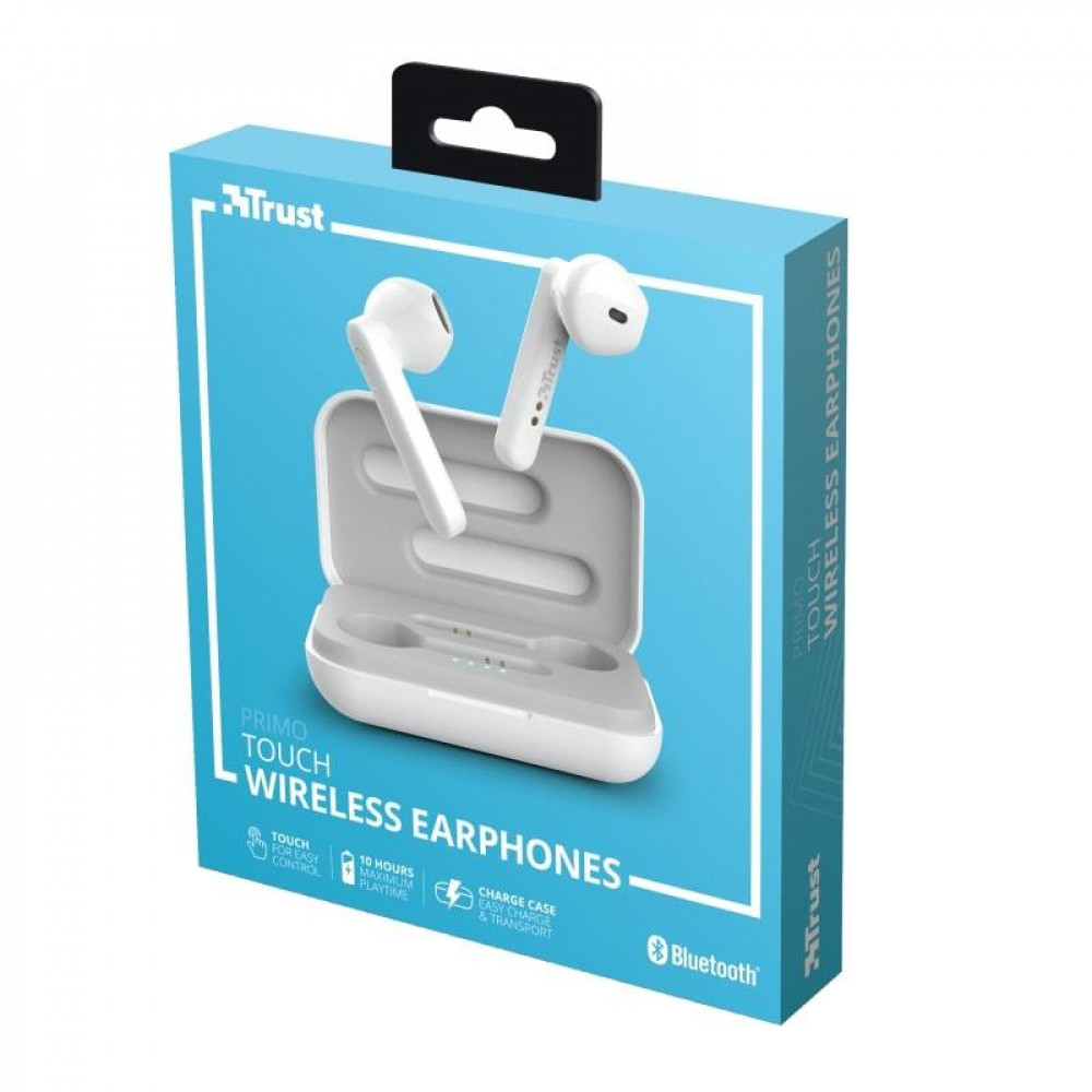 Bluetooth-гарнiтура Trust Primo Touch True White (23783)