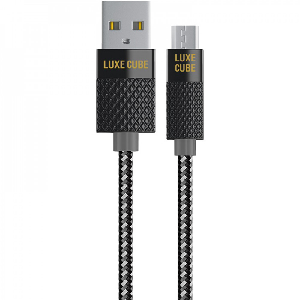 Кабель Luxe Cube Premium USB - micro USB (M/M), 1 м, сірий (8886668686167)