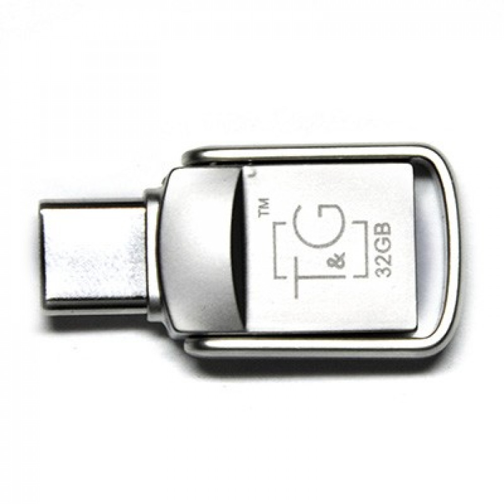 Флеш-накопичувач USB3.0 32GB Type-C T&G 104 Metal Series Silver (TG104TC-32G3)