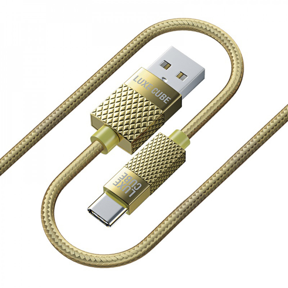 Кабель Luxe Cube Premium USB - USB Type-C (M/M), 1 м, золотистий (8889996899681)