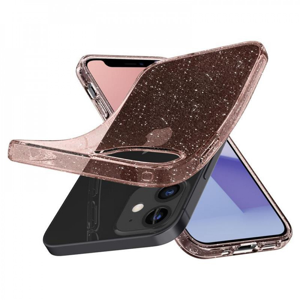Чохол-накладка Spigen Liquid Crystal Glitter для Apple iPhone 12 Mini Rose Quartz (ACS01742)