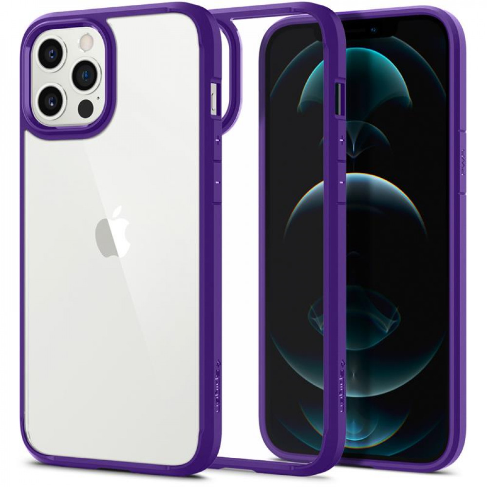 Чохол-накладка Spigen Crystal Hybrid для Apple iPhone 12 Pro Max Hydrangea Purple (ACS01478)